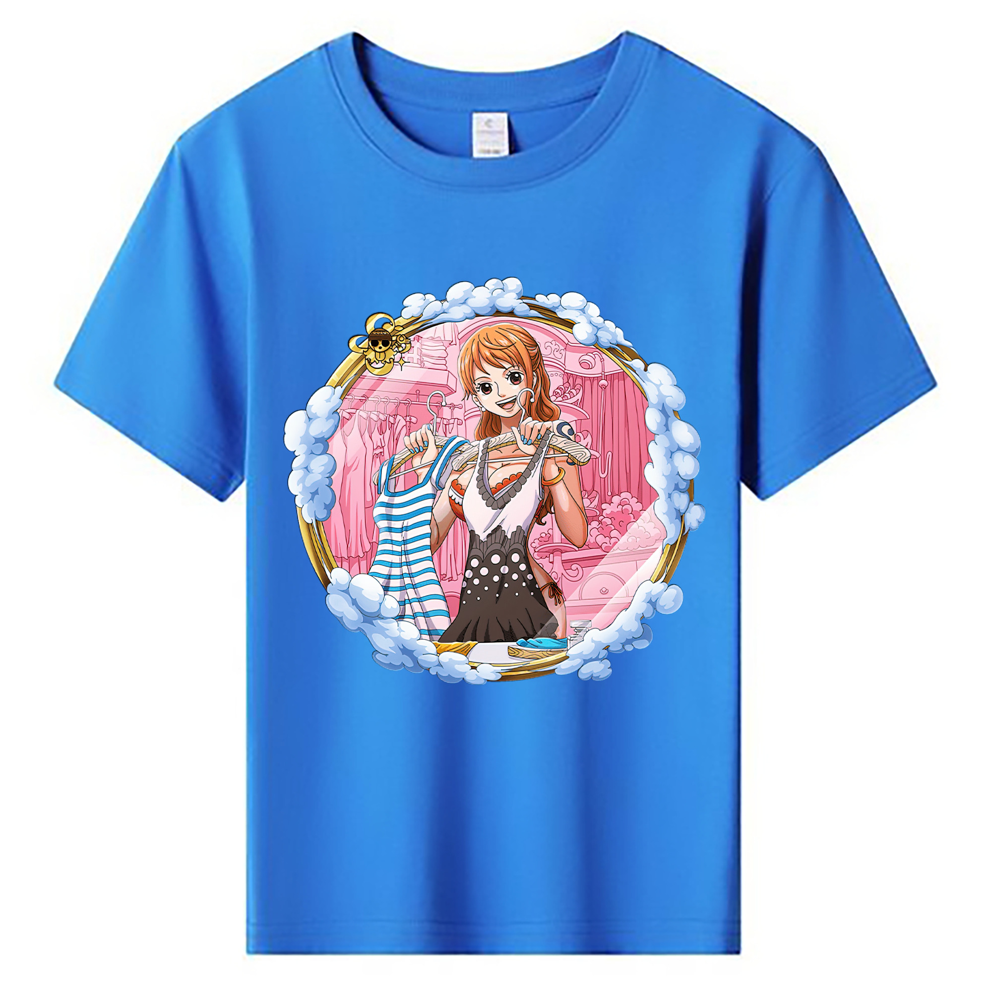（画像用） ワンピース ナミ ONE PIECE Nami 綿100％キッズTシャツ（フロントプリント）